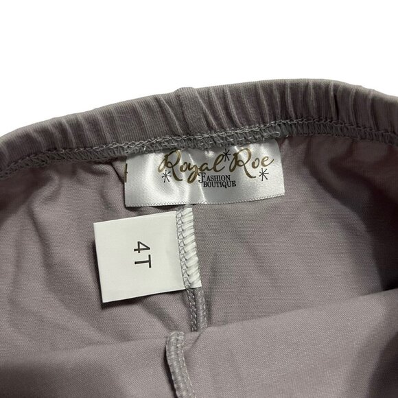 Royal Roe 4T Grey Cropped Ruffle Pants - Picture 3 of 3